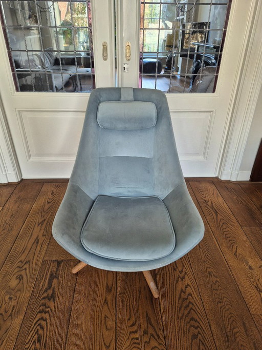 Sillón Coco, azul claro, giratorio