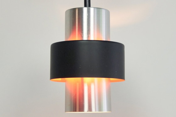 Metal Silver & Black Tube Lamp – Pendant lamps (photo 5 of 5)