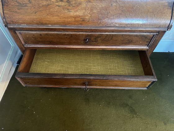 Image 1 of Commode de toilette XIX e s en noyer et marmo stile Luigi Filippo 