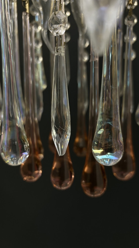 Image 1 of Lampada a goccia a cascata di Murano in stile Paolo Venini