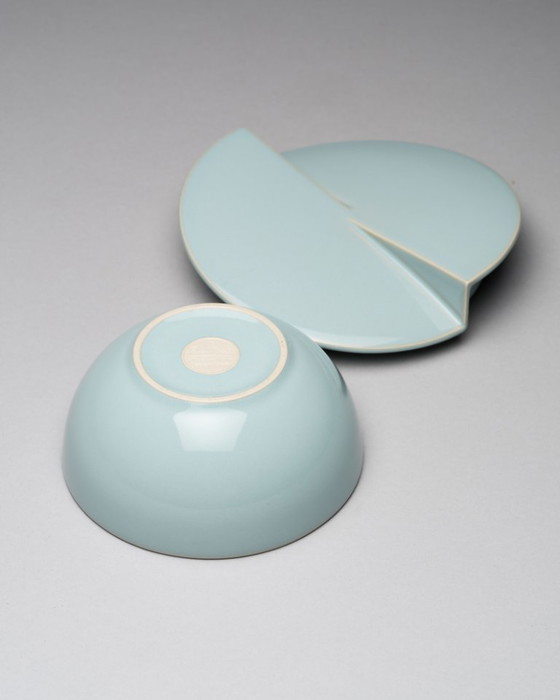 Image 1 of Bol y caja con tapa de porcelana de diseño Rosenthal, Jan van der Vaart, posmodernismo