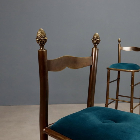 Image 1 of Tabourets en laiton vintage