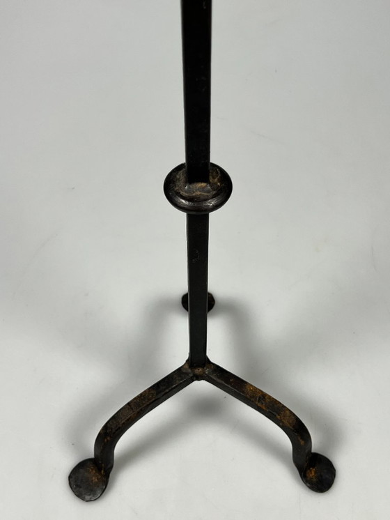 Image 1 of Vintage Brutalist XL Candlestick, Cast Iron, 5 Arms, 1950s