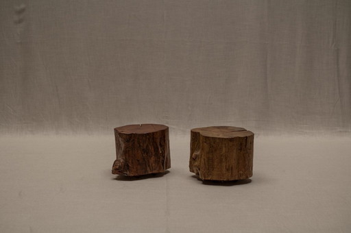 Brutalist tree trunk tables 1960s