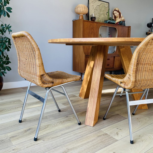 Vintage Dirk Van Sliedrecht Rohe Dining Chairs