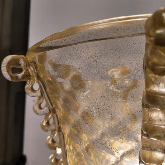 Image 1 of Lámpara De Pie, Cristal De Murano Y Polvo De Oro, Barovier & Toso, 50’S – Italia