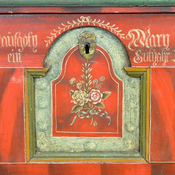 Image 1 of Folk Art Bridal Chest, Anno 1829
