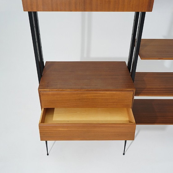 Image 1 of Modular bookcase with wooden uprights, 1950s
