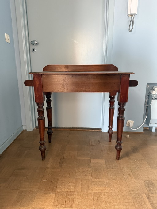 2 tavolini da bagno antichi in legno – bijzettafels, Wood