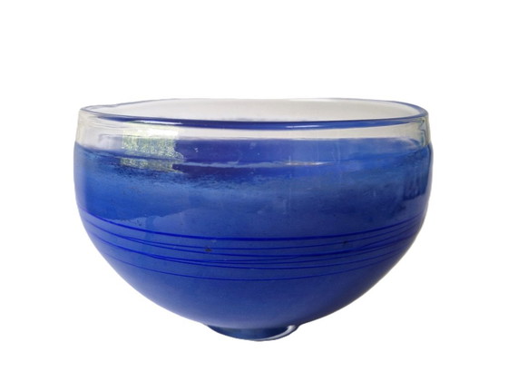 Johansfors - Blue "Lagun" Bowl - Signed – Glass (photo 4 of 7)