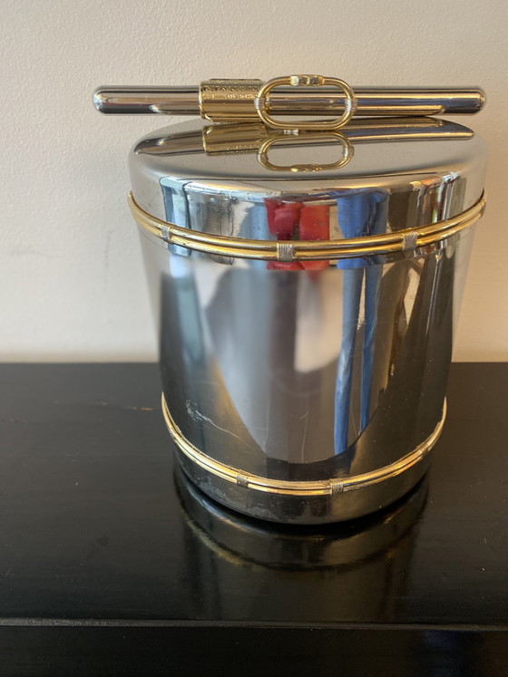 Image 1 of Vintage 60s/70s and rare Gucci ice cream or caviar bucket in silver-plated metal