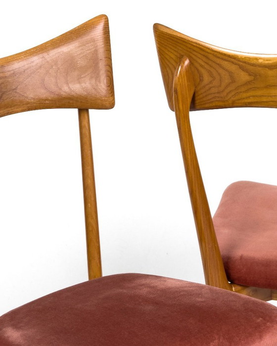 Image 1 of Ensemble de 6 chaises de salle à manger vintage d'Ico Parisi pour Ariberto Colombo, Cantù