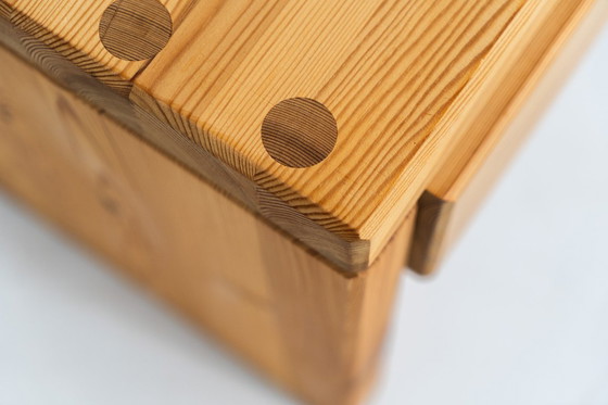 Image 1 of Pine bench/hallway cabinet in the manner of Ruben Ward (Sweden, 1970s).