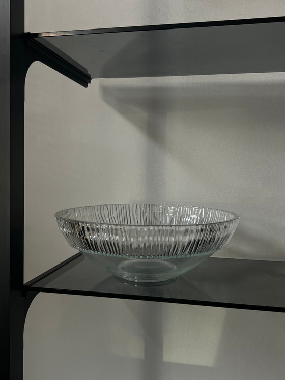 Grand bol en verre vintage avec bord en relief – Glass (photo 6 of 6)