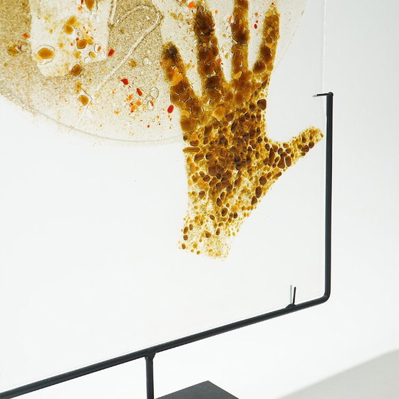 Image 1 of Renata Minuto, opera in vetrofusione per Studio Casarini Savona, anni '90