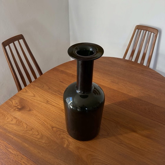 Large vase by Otto Brauer, 1960, Holmgaard, Glass, Green (photo 3 of 6)