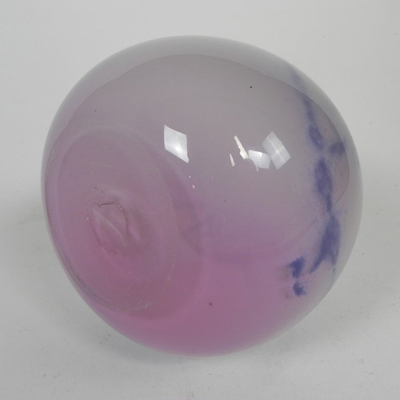 Thick-walled vintage vase, probably Severin Brorby, 1970s, Glass, Purple (photo 9 of 9)