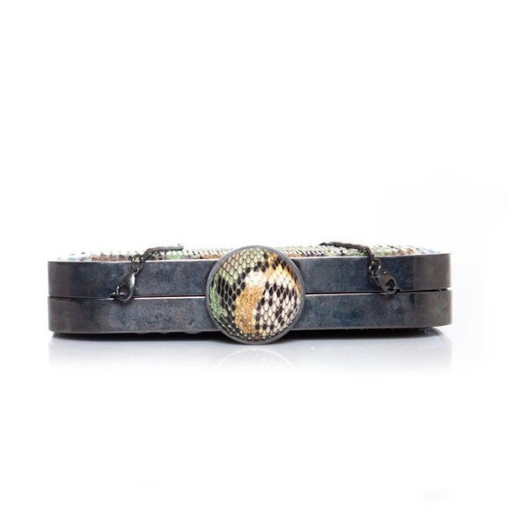 Image 1 of Maison Du Posh, mehrfarbige Python-Clutch