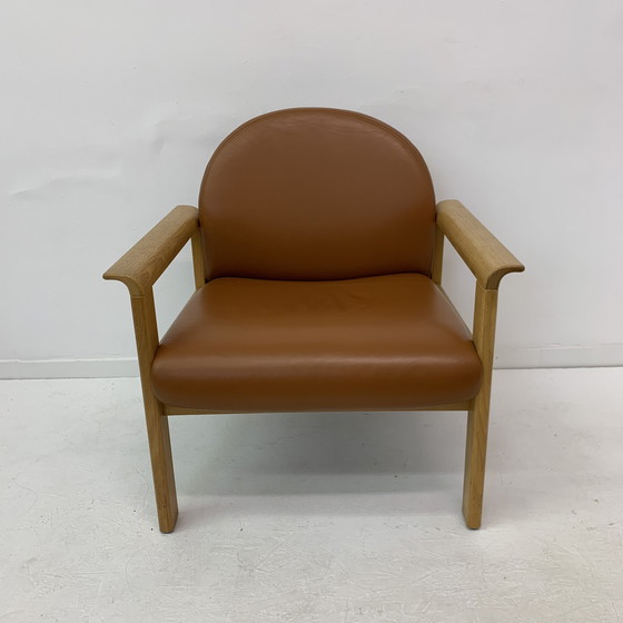 Image 1 of Vintage leren loungestoel, 1970