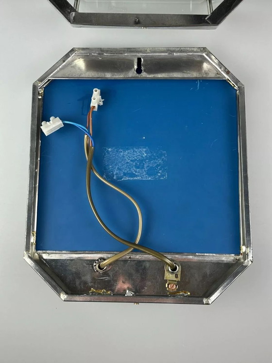 Image 1 of 60's 70's Applique murale verre & métal Vintage Space Age Design