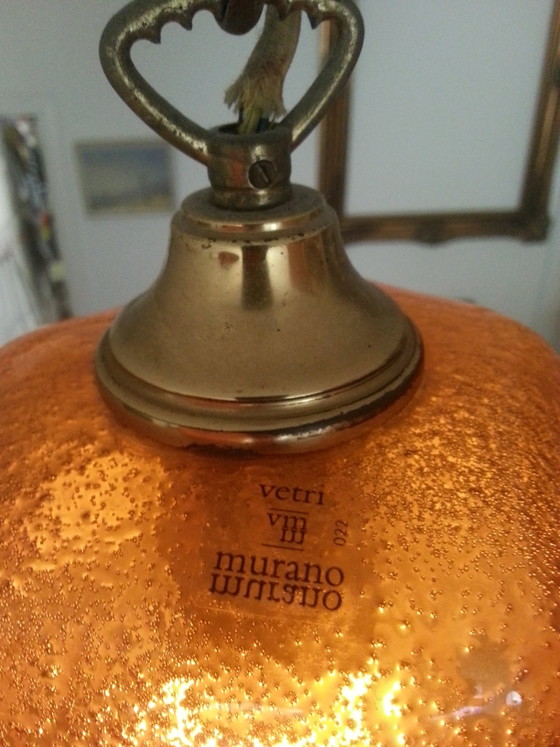 Lampadario Murano Venini Design Luciano Vistosi Mazzega – Lampade a sospensione, Glass, Brass (photo 6 of 12)