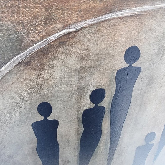 Image 1 of Frances Eckhardt - figurative painting hand-painted modern art 90x90 cm