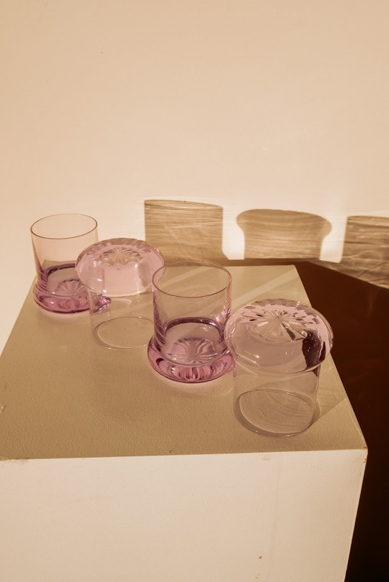 Image 1 of Vintage Italian lilac glasses, set of 4