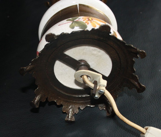 Image 1 of Lampada da tavolo vintage in stile antico – alta 30 cm – decorativa e funzionale