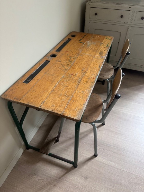 Image 1 of Vintage schooldesk for kids