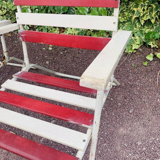 Image 1 of Set of 3 folding garden armchairs