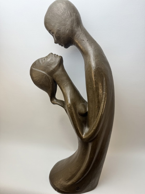 Image 1 of Scultura originale di Geert Kunen "Koppel" - firmata e contrassegnata - 53 cm