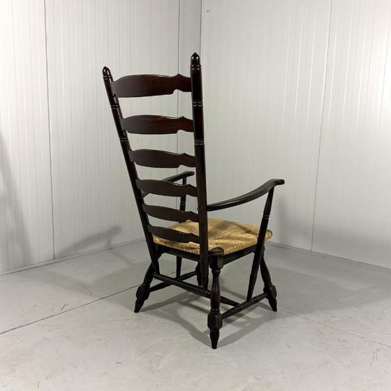 Image 1 of Rustikaler, brutalistischer Hochleiterstuhl aus den 1960er Jahren