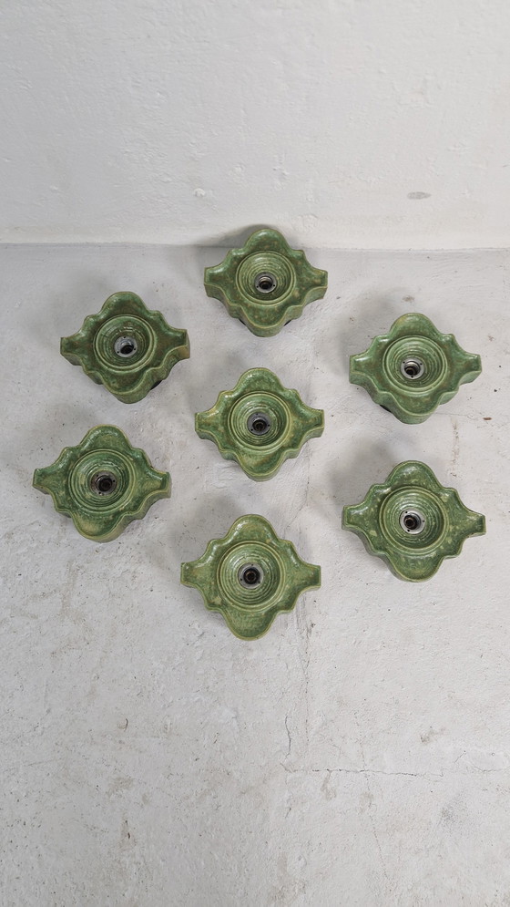 Image 1 of 7 appliques murales ou lampes de table allemandes en céramique des années 1970