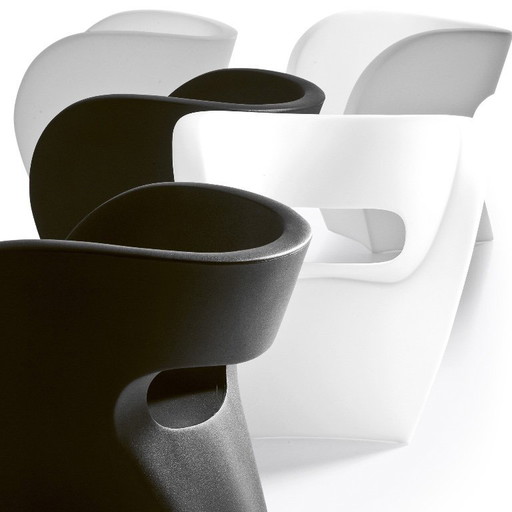 MOROSO ALBERT white chair - Fauteuil blanc MOROSO ALBERT