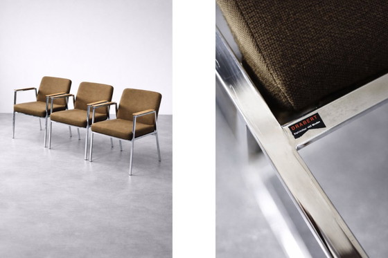 Image 1 of Vintage Duitse bruine conferentiestoel uit het midden van de 20e eeuw van Drabert, jaren 70.