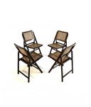 Set van 4 vintage webbing klapstoelen, Italië ‘60