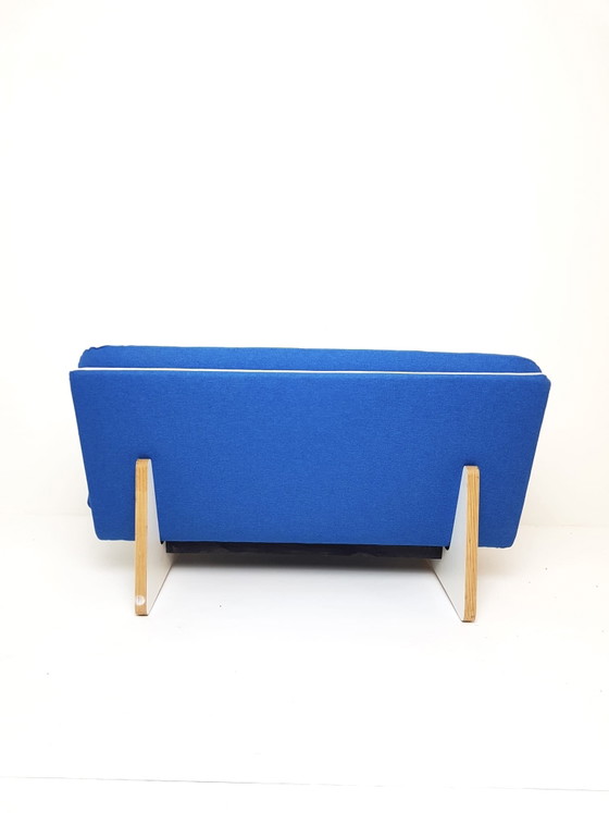 Vintage Artifort Kho Liang Le Bank C671 Bankje Twee Zits – 2 zitsbanken, Polyester, Wood (photo 6 of 15)