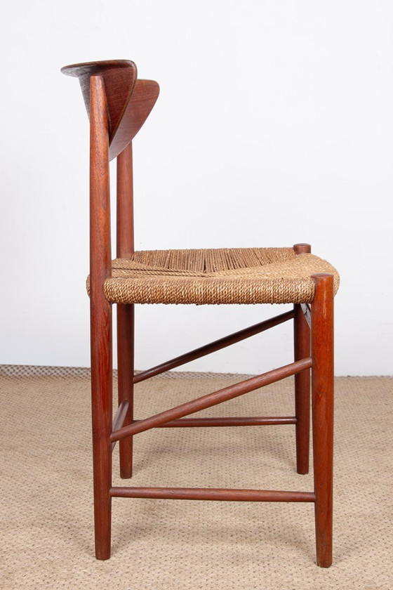 Image 1 of 6 sedie danesi in teak e alghe, modello 316 di Peter Hvidt e Orla Molgaard-Nielsen per Soborg Mobelfabrik.
