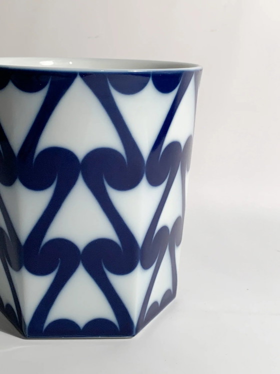 Rosenthal Studio Linie White and Blue Porcelain Vase, 1980s (photo 3 of 8)