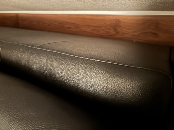 Image 1 of Divano Candy Intermezzo in pelle nera a 3 posti