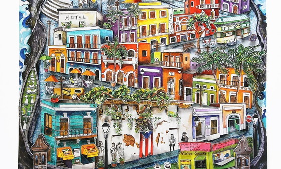 Image 1 of Pergola, Linnea - Vecchia San Juan / Porto Rico - Giclée - firmato a mano - NUOVO
