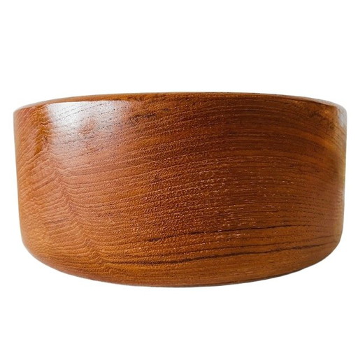Danish design teak wooden salad bowl mid-century