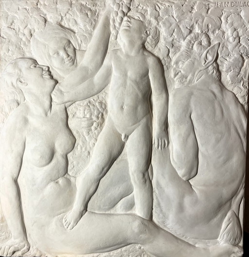Bas relief original « L’éducation de Bacchus »