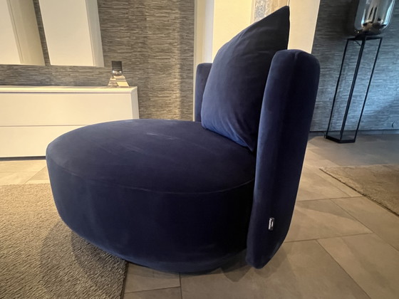Papadatos tweezitsbank Petit Fleur draaibare fauteuil in koningsblauw – Other (photo 4 of 5)