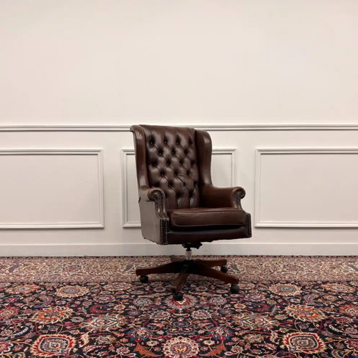 Grande chaise de bureau Chesterfield anglaise - Large choix!