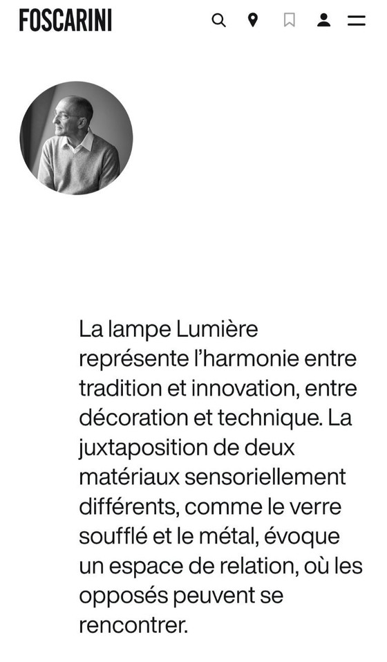 Image 1 of Lámpara Lumiere Tavolo de Rodolfo Dordoni para Foscarini 1990