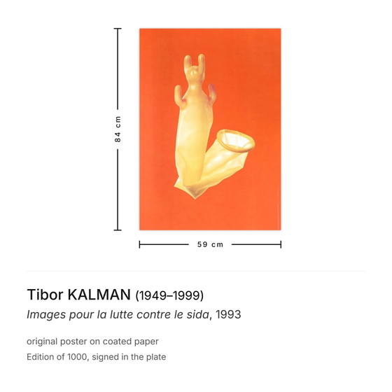 Tibor Kalman Poster Images Pour La Lutte Contre Le Sida 1993 – Paper (photo 3 of 5)