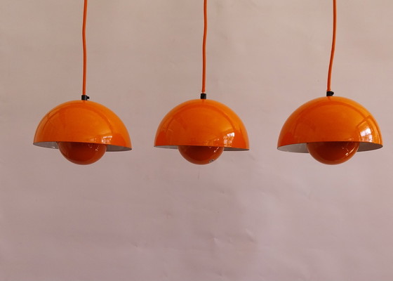 Image 1 of Drie Poulsen Flowerpot Hanglampen