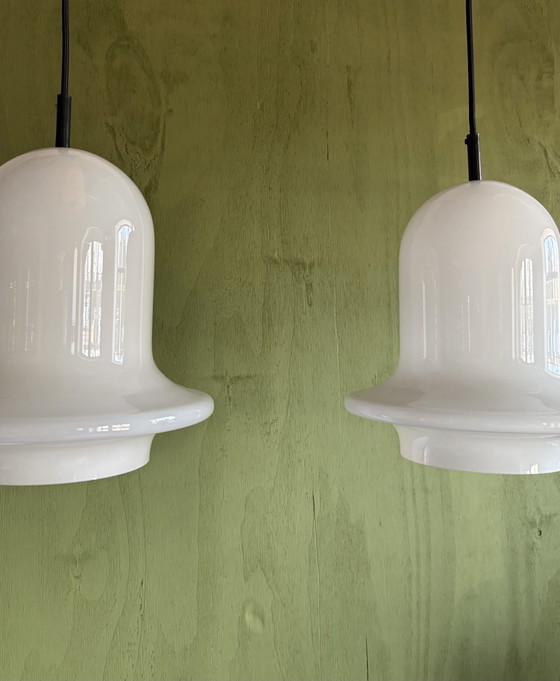 Image 1 of Set Raak B-1164 kloklamp bellamp opaalglas
