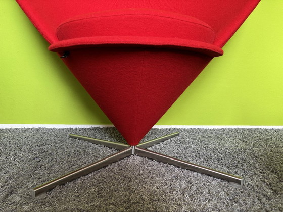 Image 1 of Vitra Heart Cone Chair Verner Panton Red